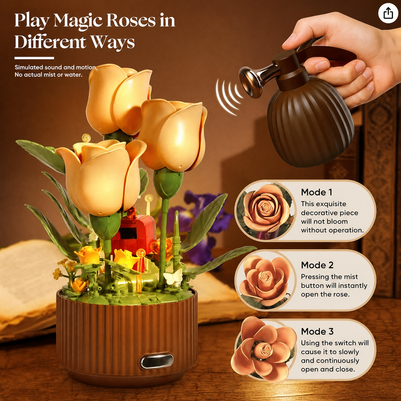 2. Mist each rose